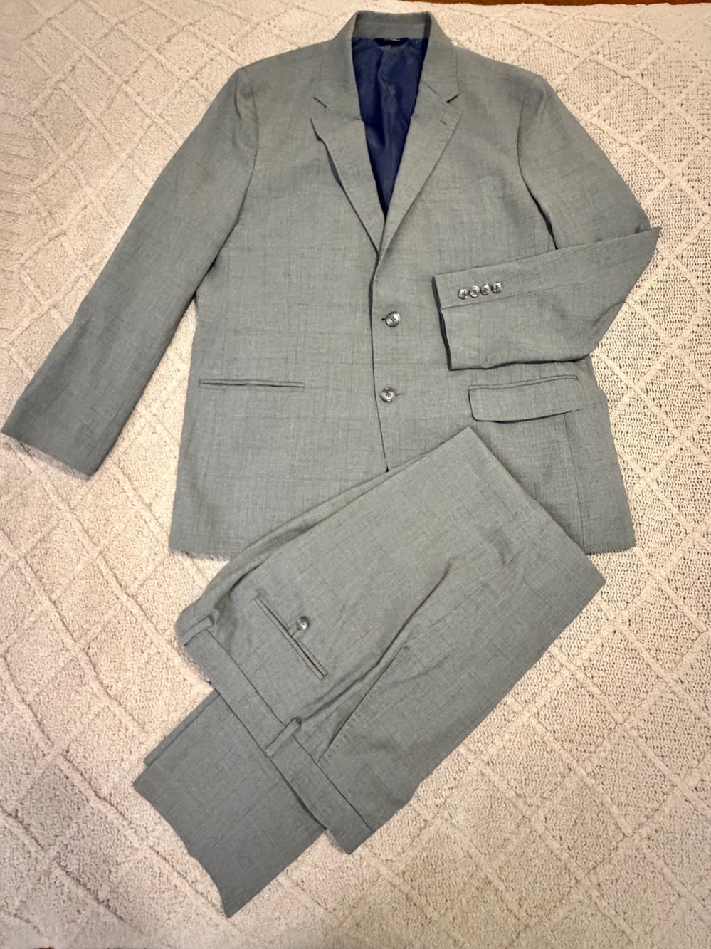J.M. Haggar Signature Gray Tailored Fit 2 Piece Suit Pants 34x32